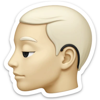 silhouette ivory sticker