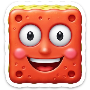 spongebob in red  sticker