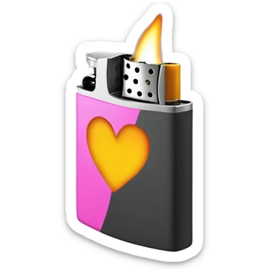 briquet en cœur  sticker