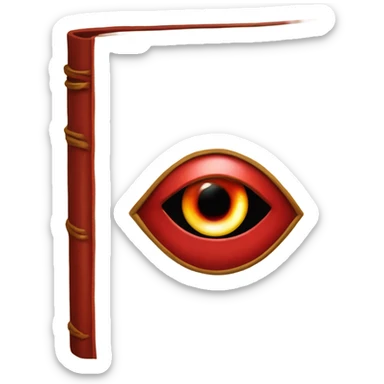 spell book that's red with eye in the middle sticker