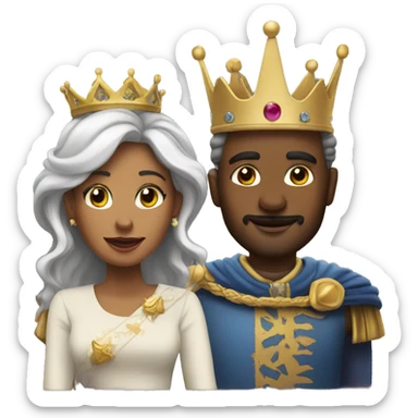 King and queen sticker