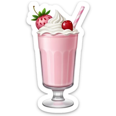Strawberry milkshake sticker