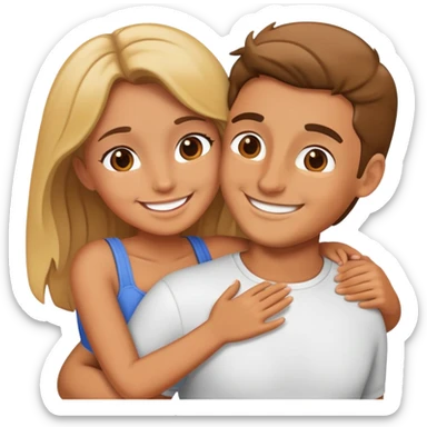 Parejas abrazadas sticker