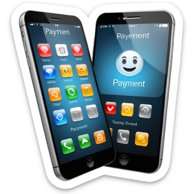 Mobile payment – smartphone with payment app sticker
