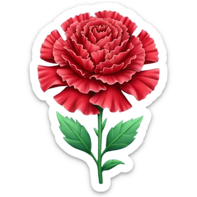 red carnation sticker
