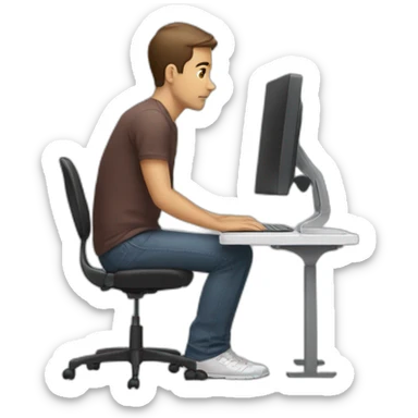 guy-sitting-at-computer-with-really-bad,-forward-leaning-posture sticker