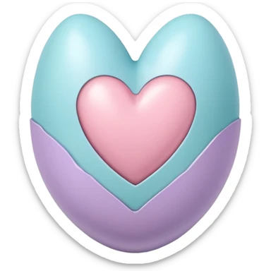 easter egg heart sticker