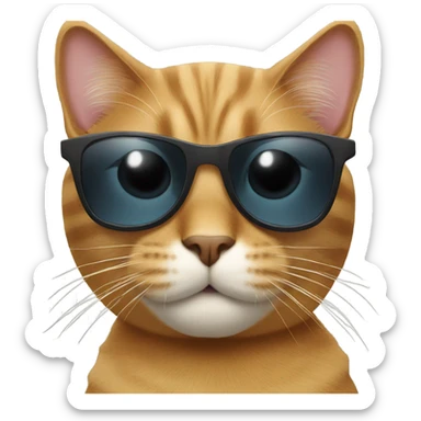Cat with sunglasses sticker