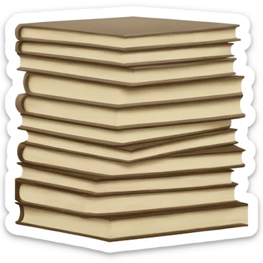 neutral book stack  sticker