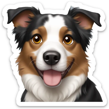 Australian Shepherd and Boston terrier dog mix sticker