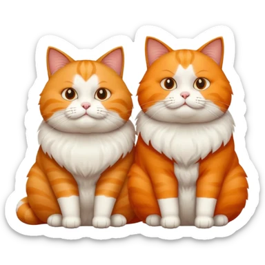 Two fat cats sticker