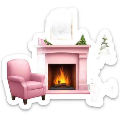 Winter Pink FirePlace sticker