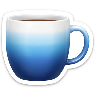 blue gradient ceramic mug sticker