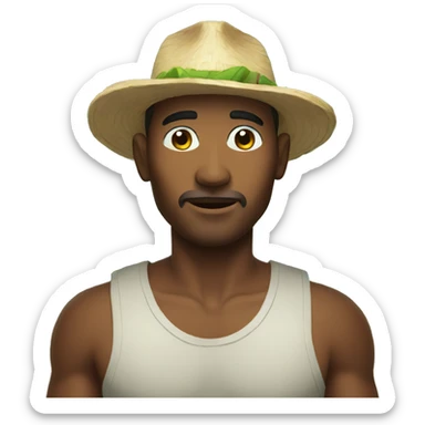 man on island sticker