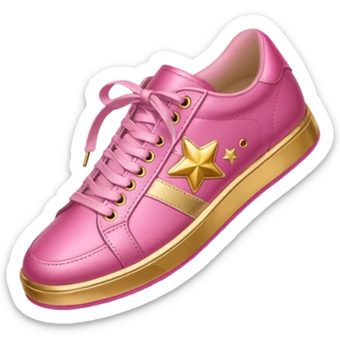 star medalpink sneaker sticker