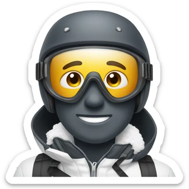 snowboard winter vibe sticker