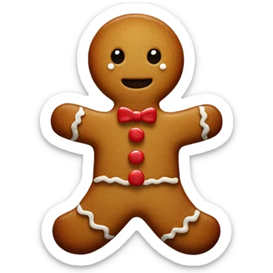Gingerbread man sticker