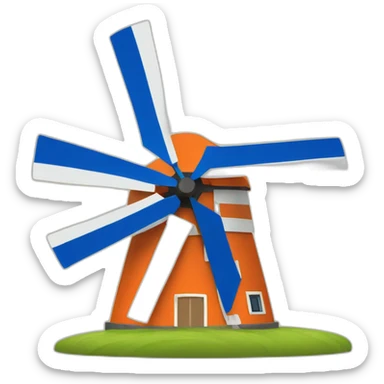 windmill with dutch flag sticker