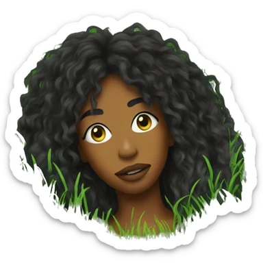 sza in grass sticker