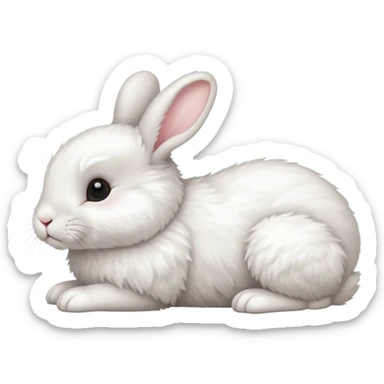 fullbody laying bunny  ios 16 very cute sticker