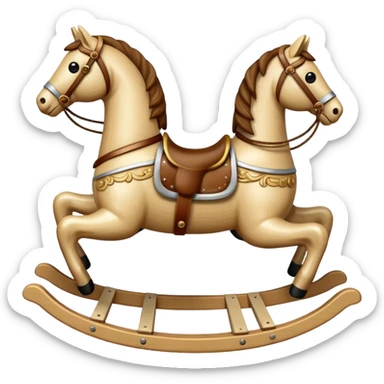 beige Rocking Horse sticker