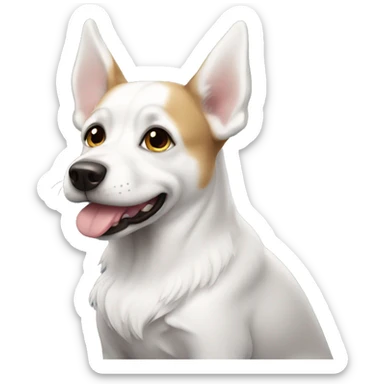 Angel dog sticker