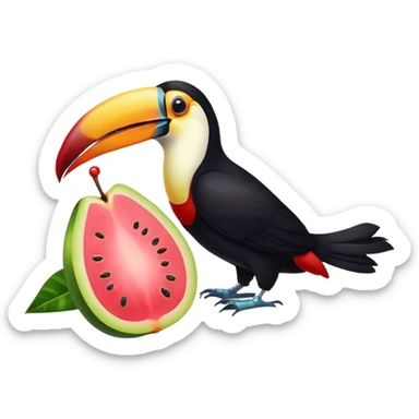 toucan and guava together sticker
