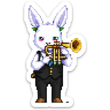 Character with trumpet-shaped ears sticker