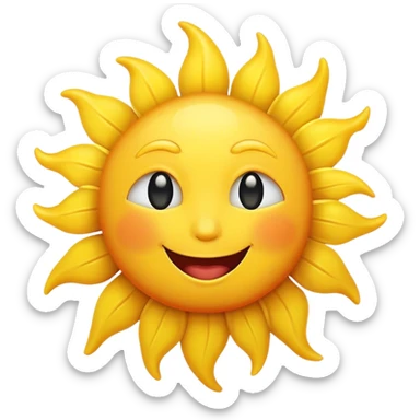 Happy sun sticker
