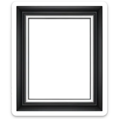 simple white picture frame sticker