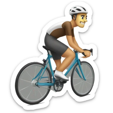 Marcron sur vélo  sticker