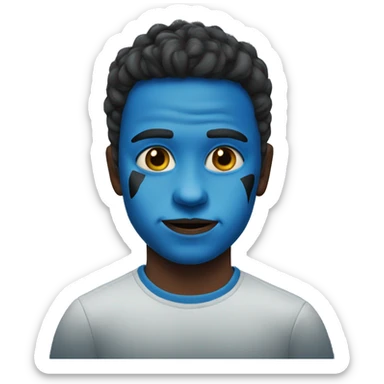 brave hear film with blue face paint sticker