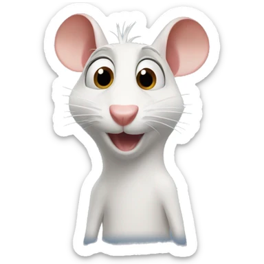 ratatouille pixar movie rat remi with funny meme face  sticker