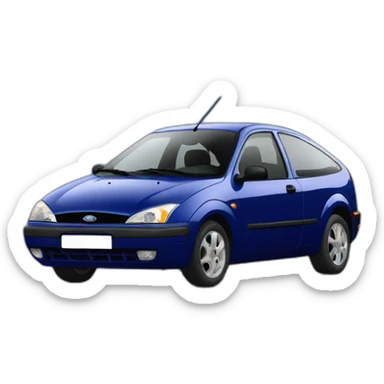 car ford focus 1999 dark blue sticker