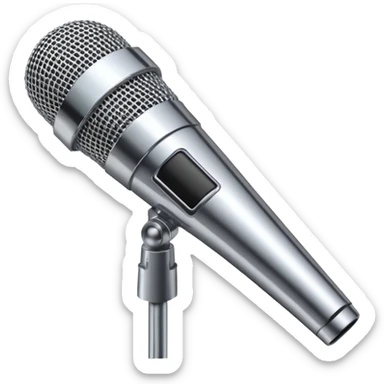 microphone for group karaoke  sticker