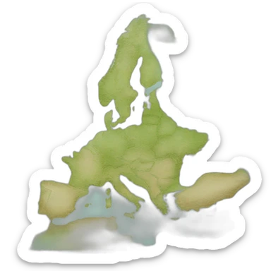 carte de l'europe sans la Turquie sticker