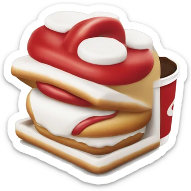 “Tim Hortons store with a red and white color scheme, featuring the classic Tim Hortons logo, a warm and welcoming design that represents a popular coffee and donut shop.” sticker