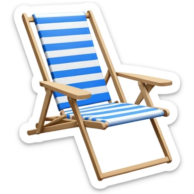 striped beach chair sticker
