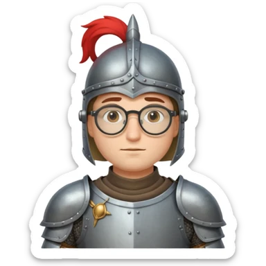 Knights with Glasses: Knight in armor with round glasses
















 sticker