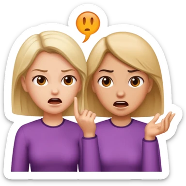 Hija peleando con mamá  sticker