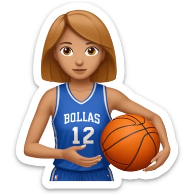 woman basketball sticker