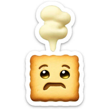 Butter biscuit with a vape sticker