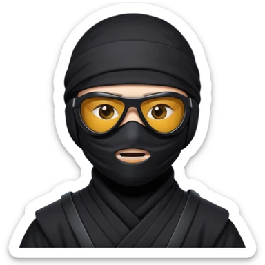 Ninja with sunglasses sticker