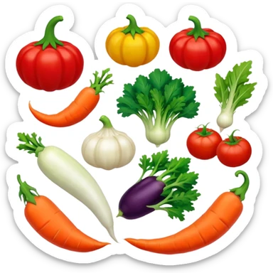 fresh vegetables sticker
