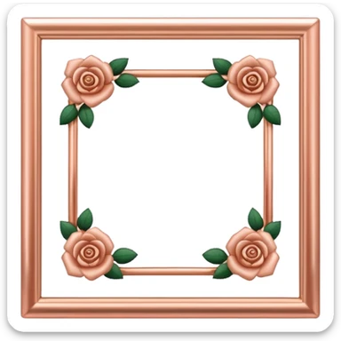  square rose gold frame sticker
