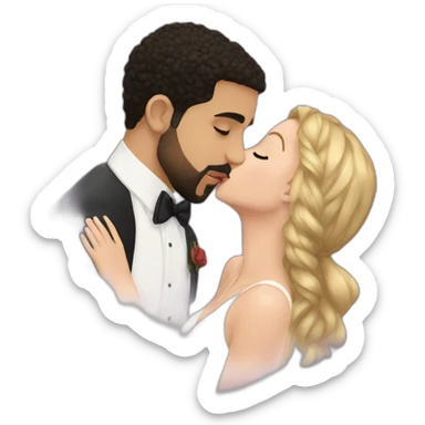 drake kissing eleven sticker
