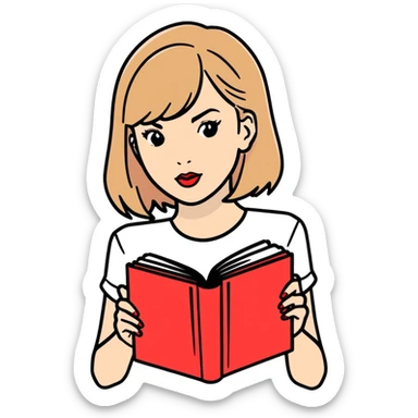 Hyperrealistic, 8k quailty, 5000x5000 pixels, digital illustration of singer Taylor Swift red album. Vivid, colorly, highly detailed, clean, smooth lines, isolated. sticker