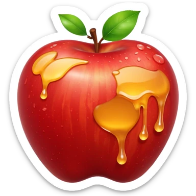 salt and honey on apple sticker