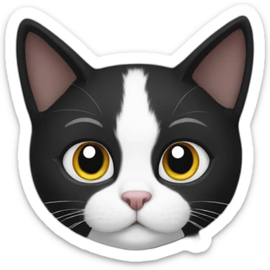 black cat white cat sticker