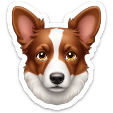 berger-australien-rouge-merle-avec-les-oreilles-cassées sticker